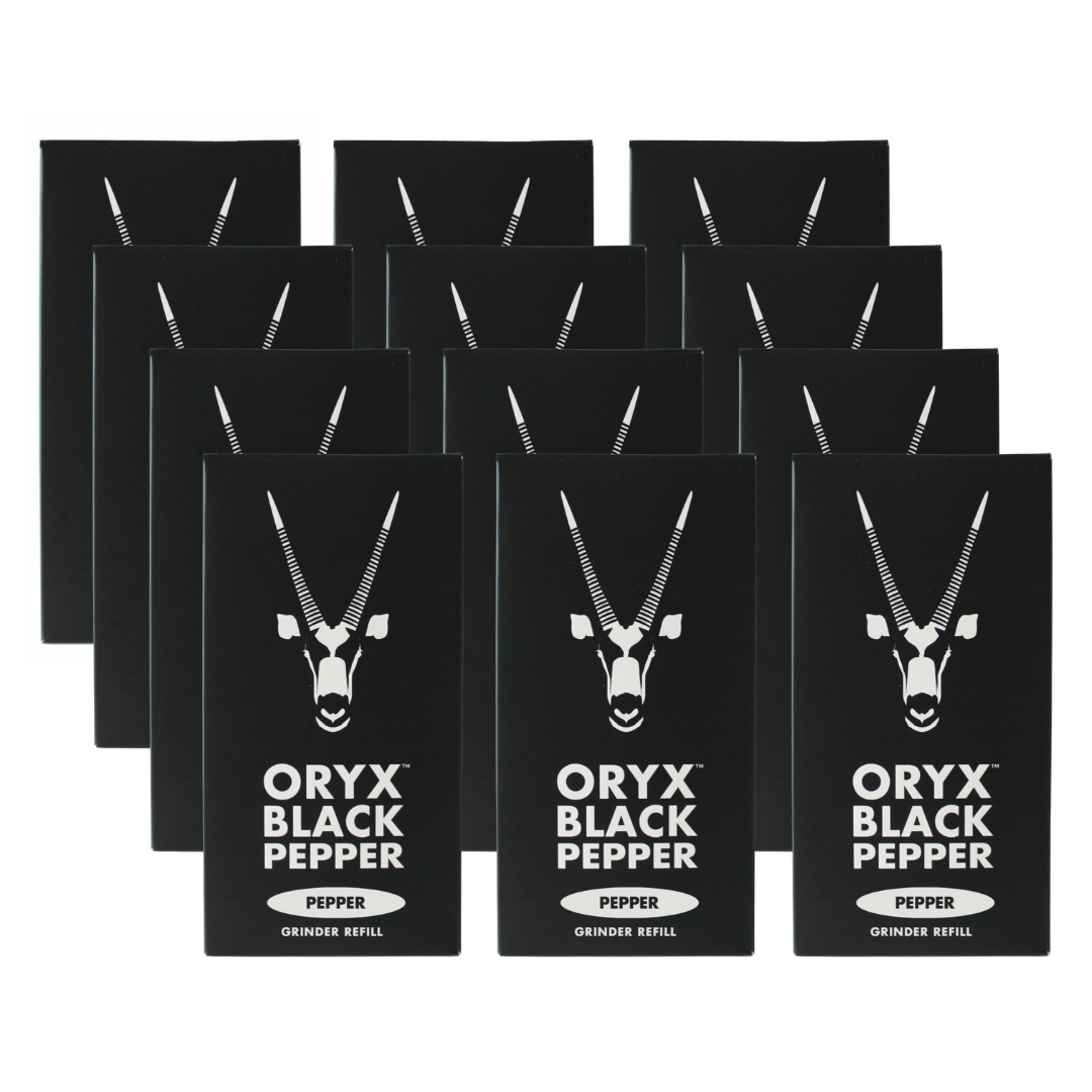 S128 - Black peppercorns - grinder refill - 100g (12 Pack)