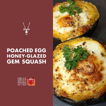 Poached Egg Honey-Glazed Gem Squash