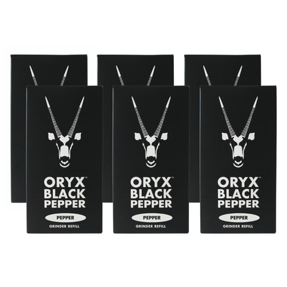 Oryx Black Pepper Refill Boxes 100g/3,52oz (6 Pack)