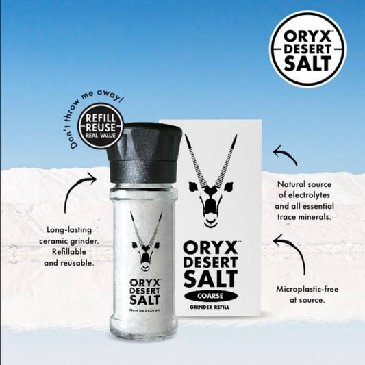 S011 - Oryx Desert Salt Grinder - 100g (12 Pack / not tamper sealed)