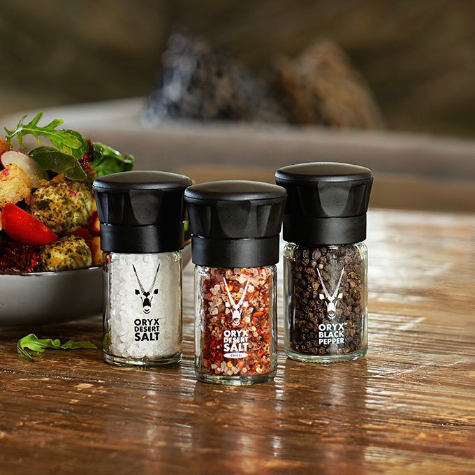 S012 - Oryx Desert Salt Grinder - 50g (x12)
