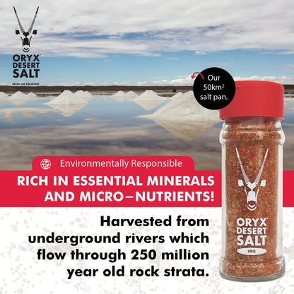 Oryx Salt BBQ Refillable Shaker 65g/3oz (6 Pack)