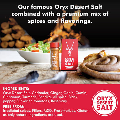 Oryx Salt BBQ Refillable Shaker 65g/3oz (6 Pack)