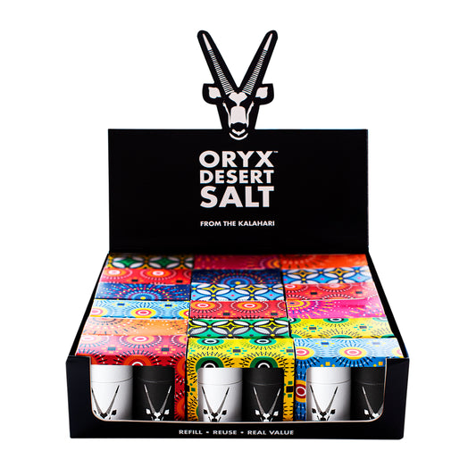 S198 - Salt & Pepper Travel shaker - Display box - 18 sets