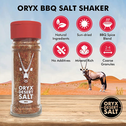 Oryx Salt BBQ Refillable Shaker 65g/3oz (6 Pack)