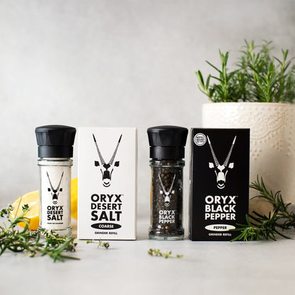 Salt grinder + refill & Pepper grinder + refill