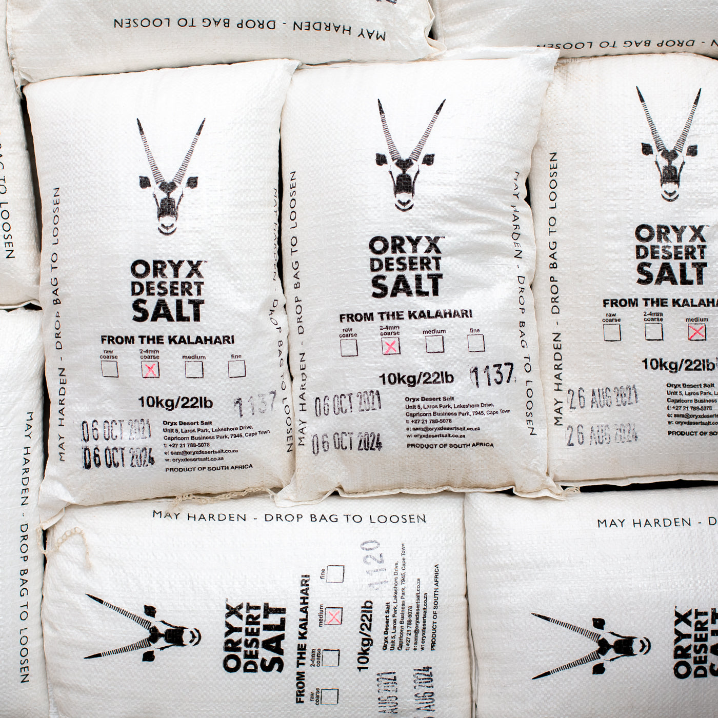 Bulk Oryx DESERT Salt - FINE, MEDIUM, COARSE